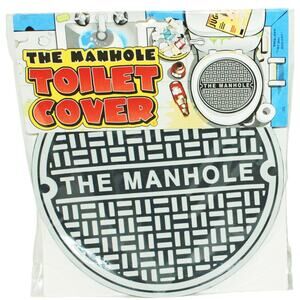 Manhole Toilet Cover Toy - 9.75" Funny Novelty Gag Gift For Mancave or Bathroom